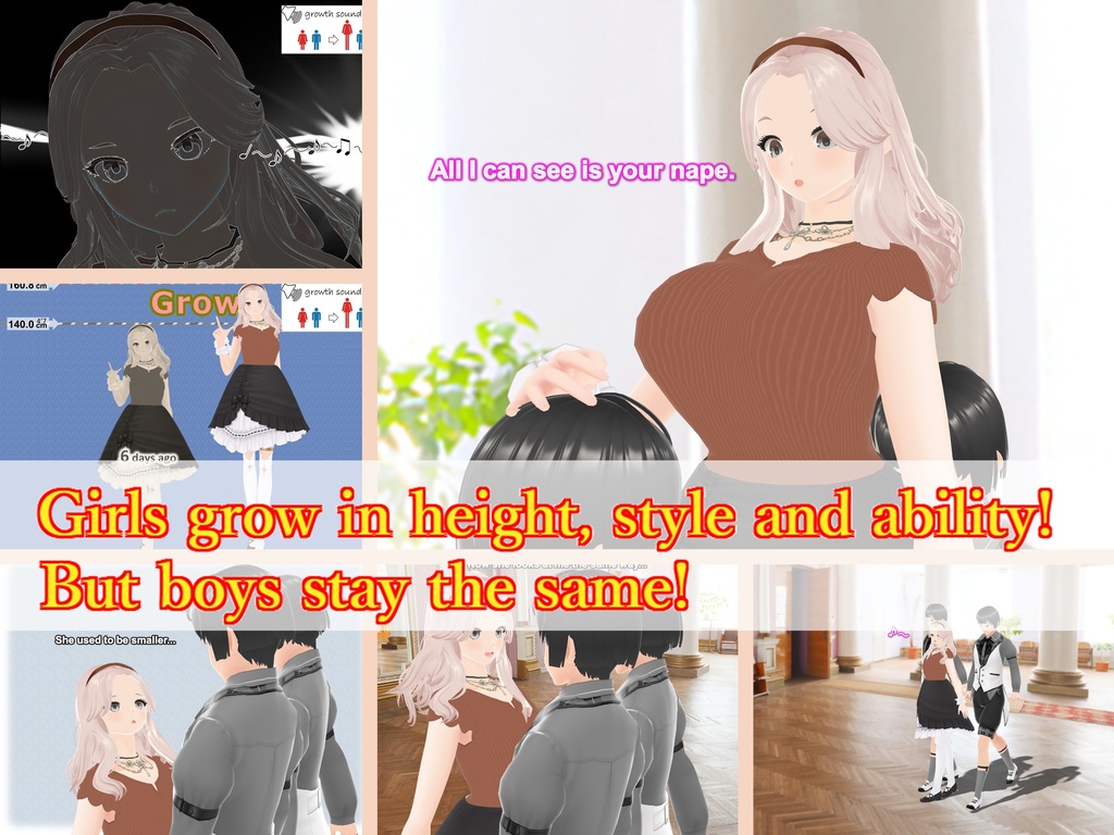 Outgrowing only girls, Overtake boys, Growth sound. Mademoiselle Arc (pdf, jpg, mp4)