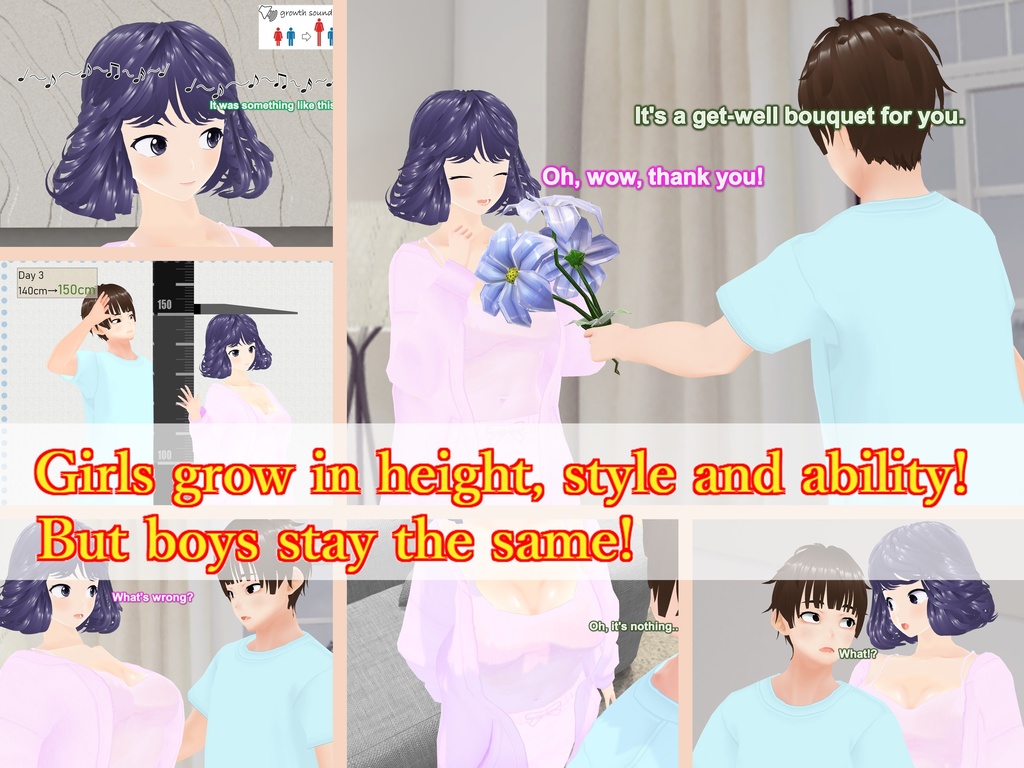 Outgrowing only girls, Overtake boys, Visiting the friend Arc(pdf, jpg, mp4)