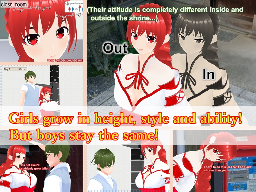 Outgrowing only girls, Overtake boys, shrine maiden Arc(pdf, jpg, mp4)