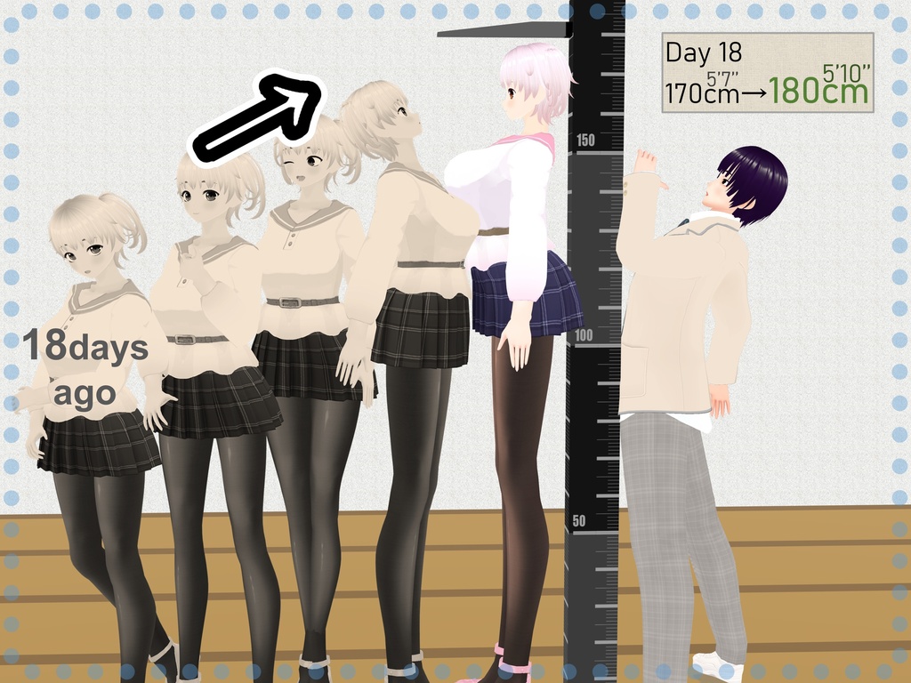 Outgrowing only girls, Overtake boys, Low-ceiling room Arc(pdf, jpg, mp4)