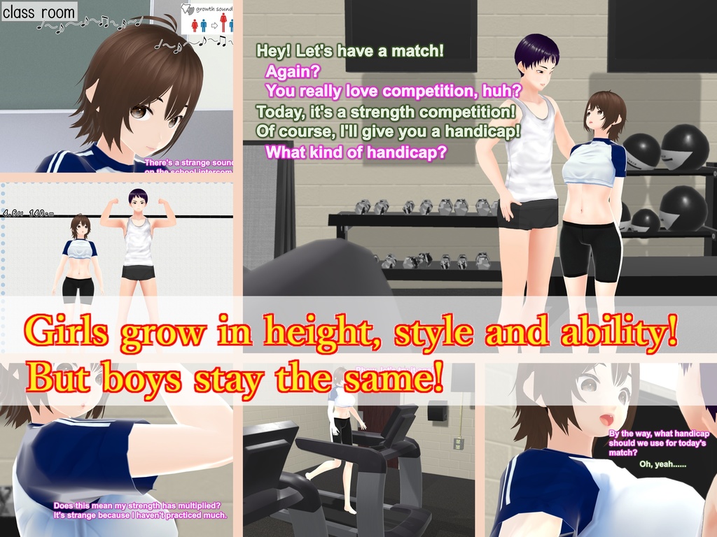 Outgrowing only girls, Overtake boys, dumbbells Arc(pdf, jpg, mp4)
