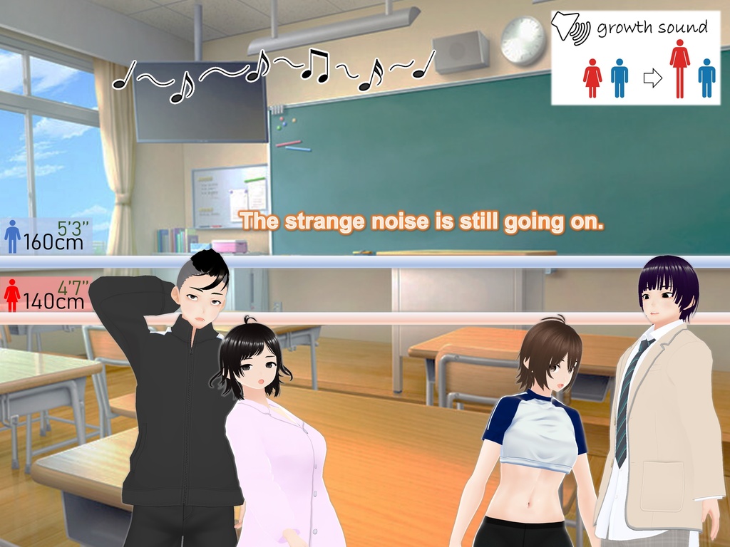 Outgrowing only girls, Overtake boys, Growth sound. Sisters' Ascent Arc(pdf, jpg, mp4)