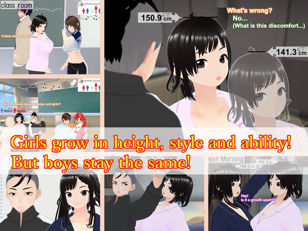 Outgrowing only girls, Overtake boys, Growth sound. Sisters' Ascent Arc(pdf, jpg, mp4)