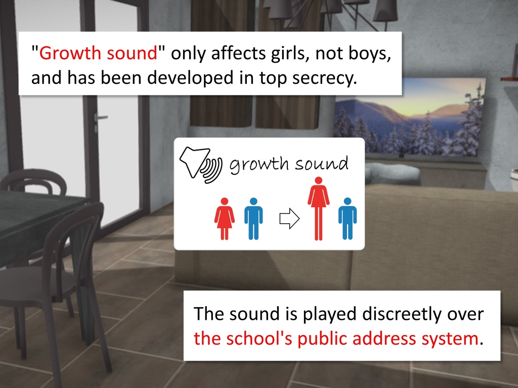 Outgrowing only girls, Overtake boys, Growth sound. Sisters' Ascent Arc(pdf, jpg, mp4)