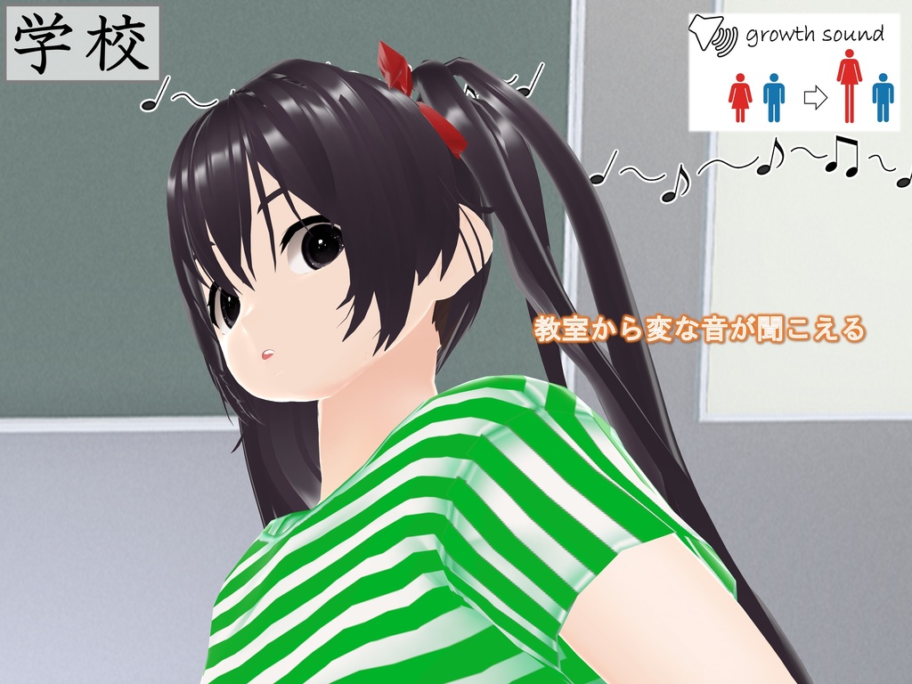 女子だけ成長 男子を追い抜く 成長音~海岸編~(pdf, jpg, mp4)