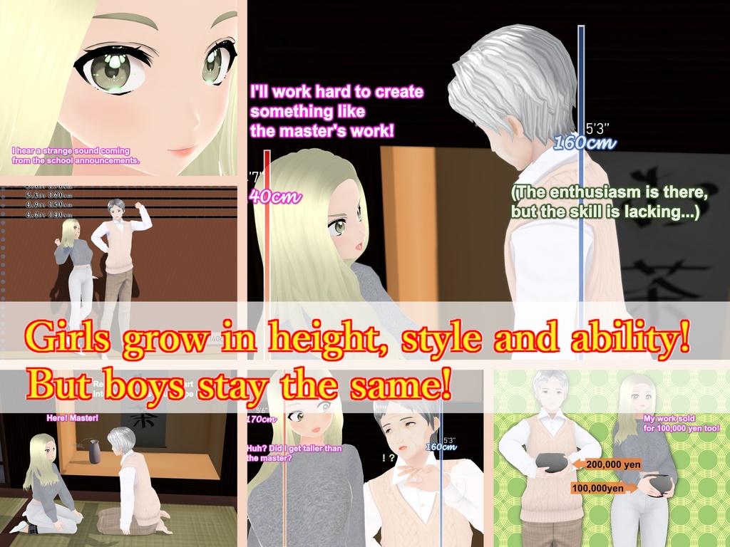 Outgrowing only girls, Overtake boys, Growth sound. Clay Modeling Arc(pdf, jpg, mp4)