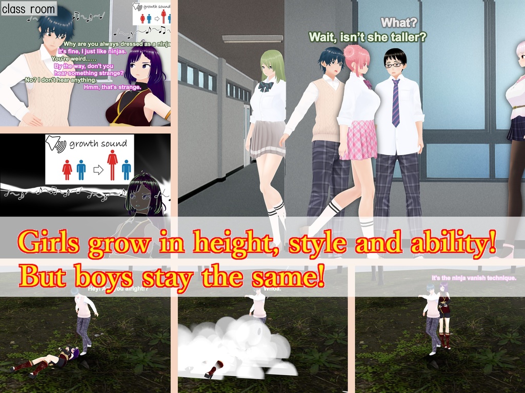 Outgrowing only girls, Overtake boys, Growth sound. Ninja Arc(pdf, jpg, mp4)