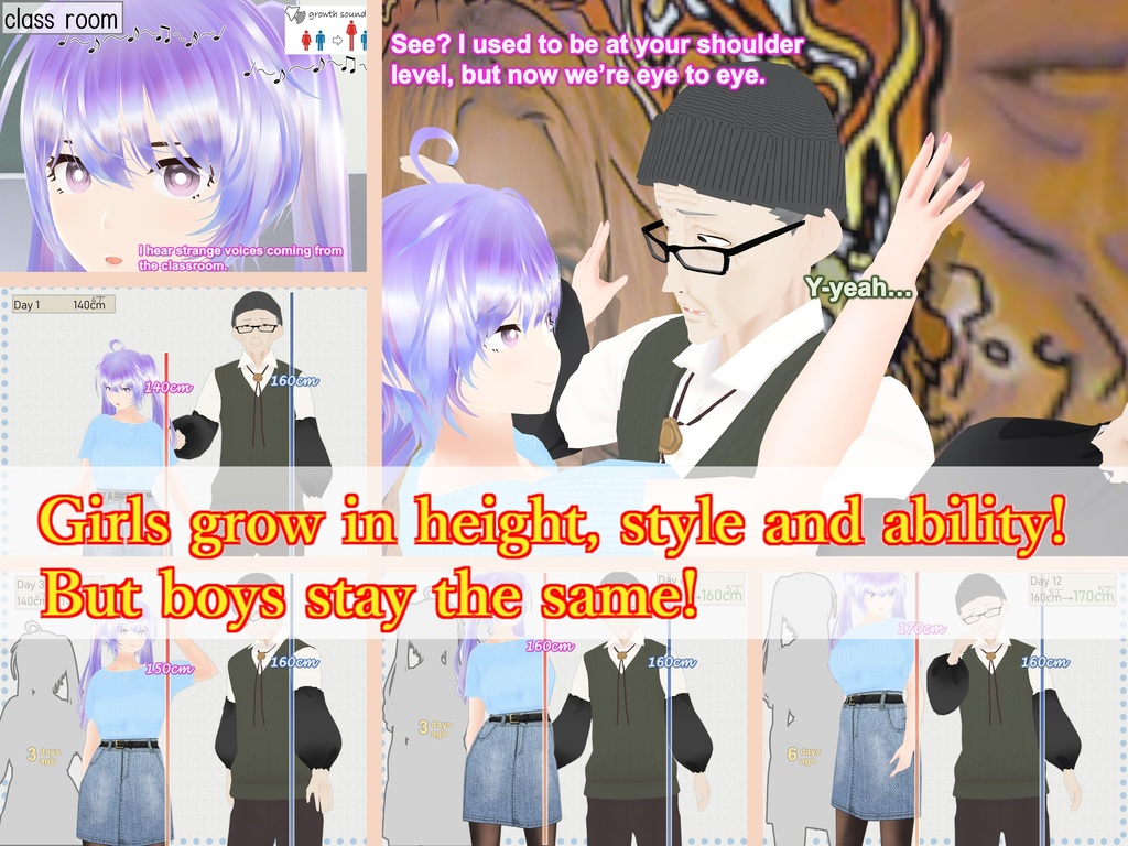 Outgrowing only girls, Overtake boys, Growth sound. Mural Museum Arc(pdf, jpg, mp4)