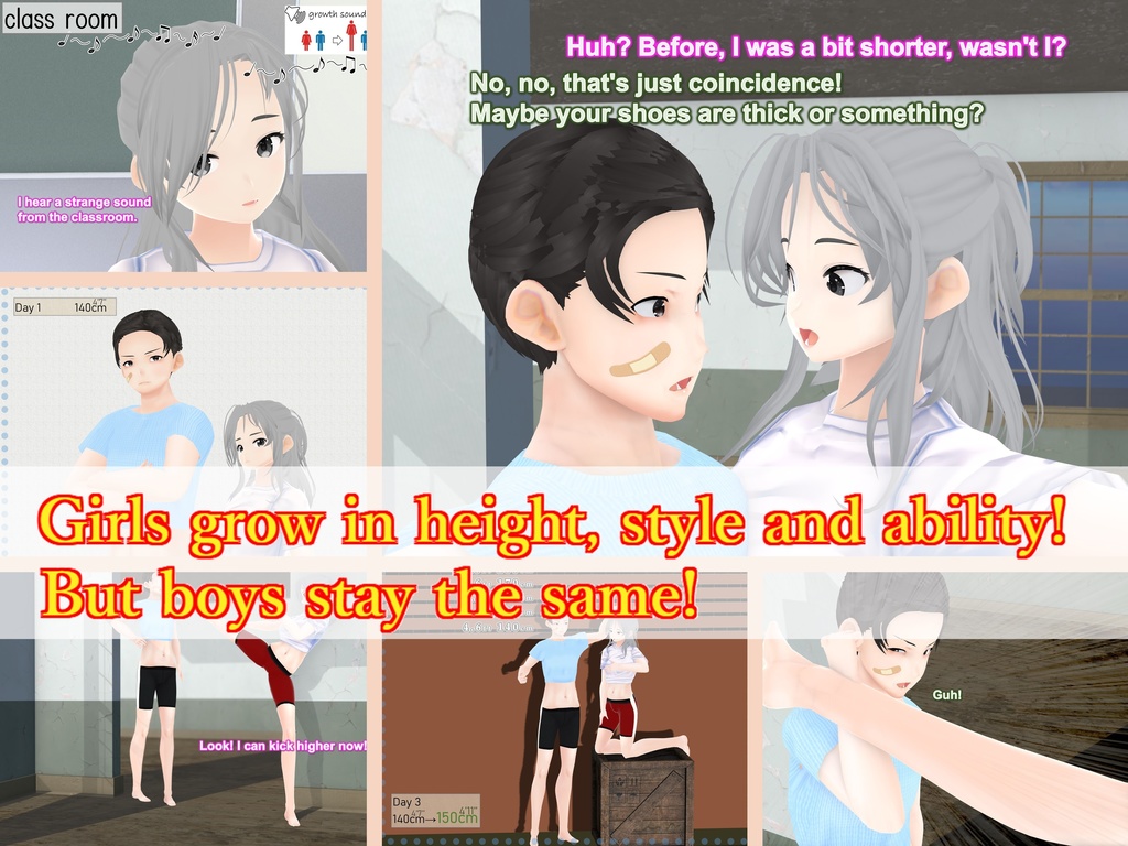 Outgrowing only girls, Overtake boys, Growth sound. Kick Boxing Arc(pdf, jpg, mp4)