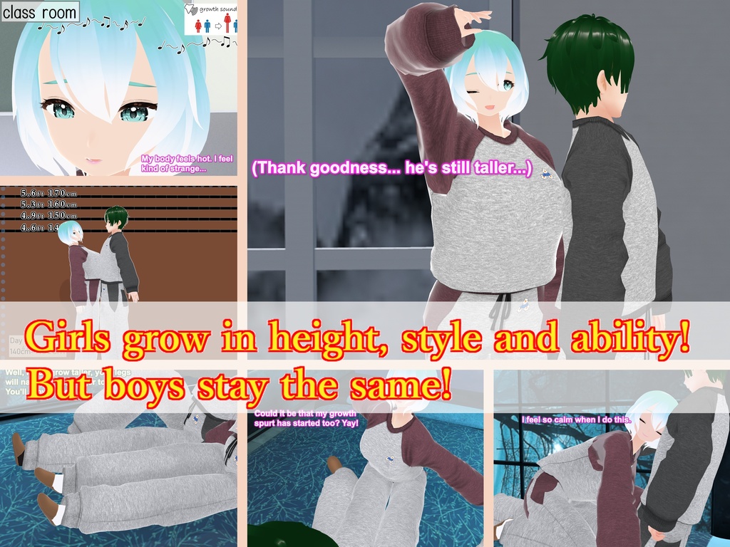 Outgrowing only girls, Overtake boys, Growth sound. Loungewear Arc(pdf, jpg, mp4)