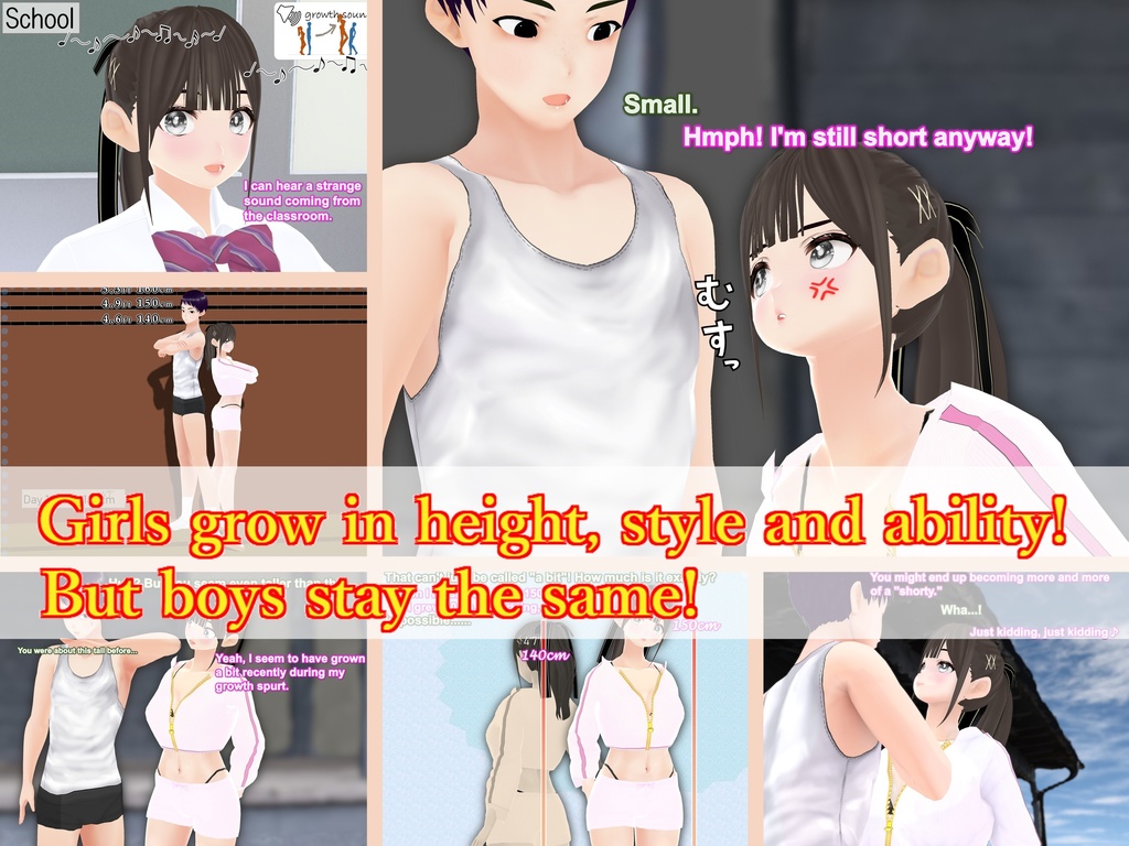Outgrowing only girls, Overtake boys, Growth sound. Summer Vacation Arc(pdf, jpg, mp4)