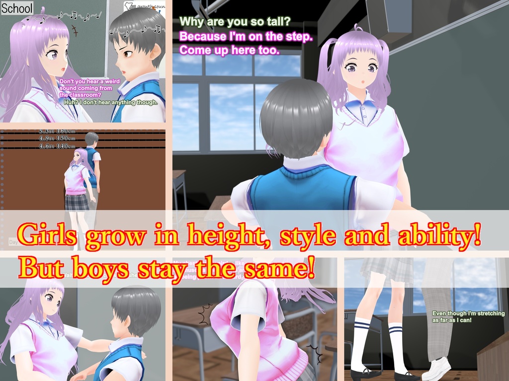 Outgrowing only girls, Overtake boys, Growth sound. Step Arc(pdf, jpg, mp4)