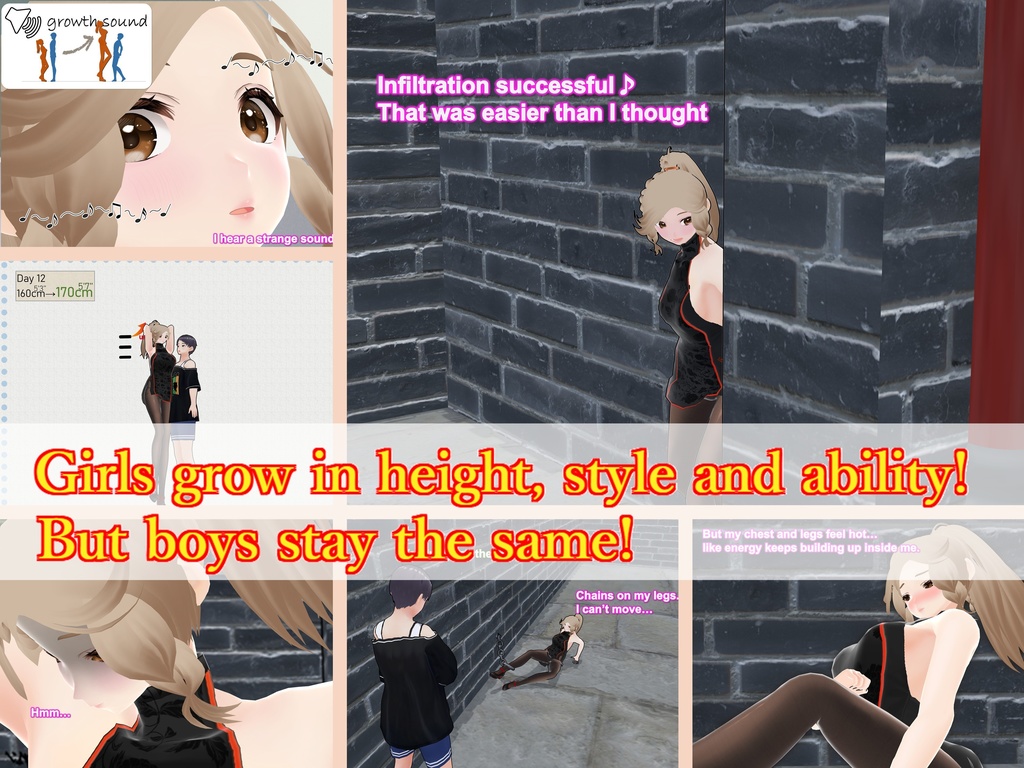 Outgrowing only girls, Overtake boys, Growth sound. Captured Girl Arc(pdf, jpg, mp4)