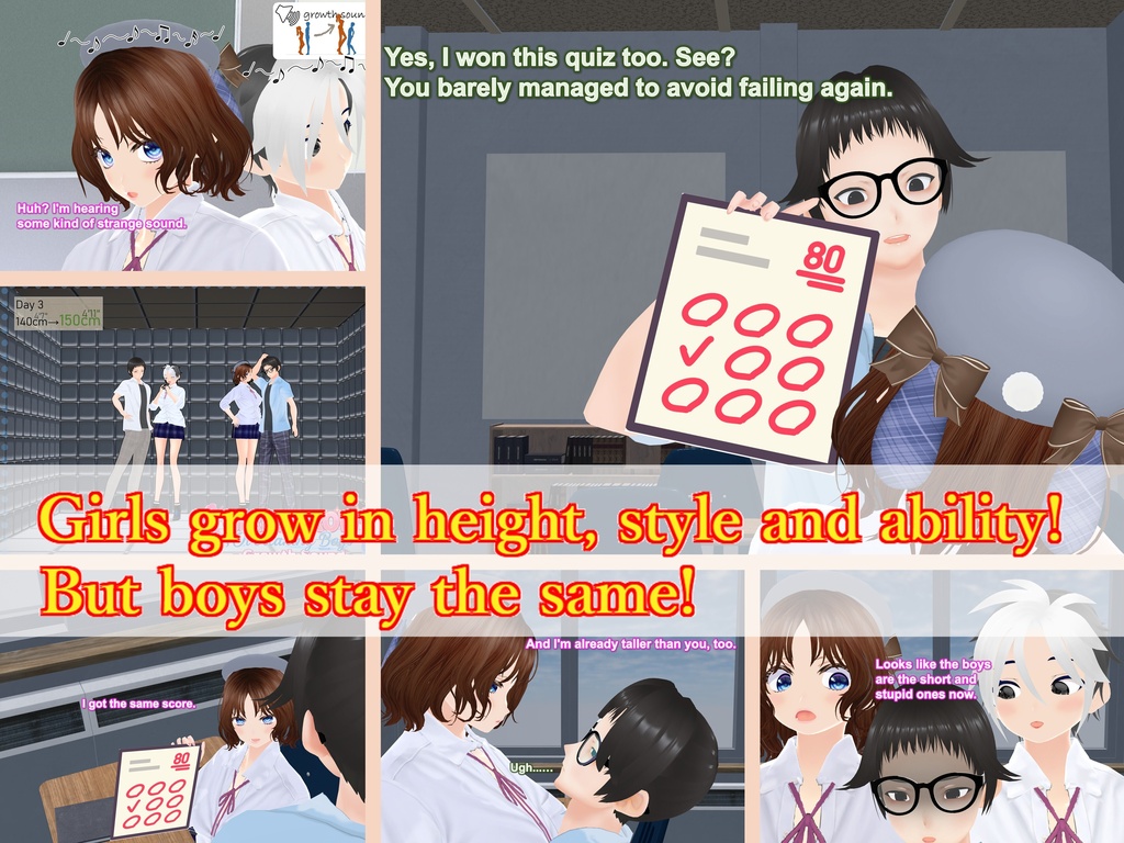 Girls Grow, Overtaking Boys — Growth Sound : Test