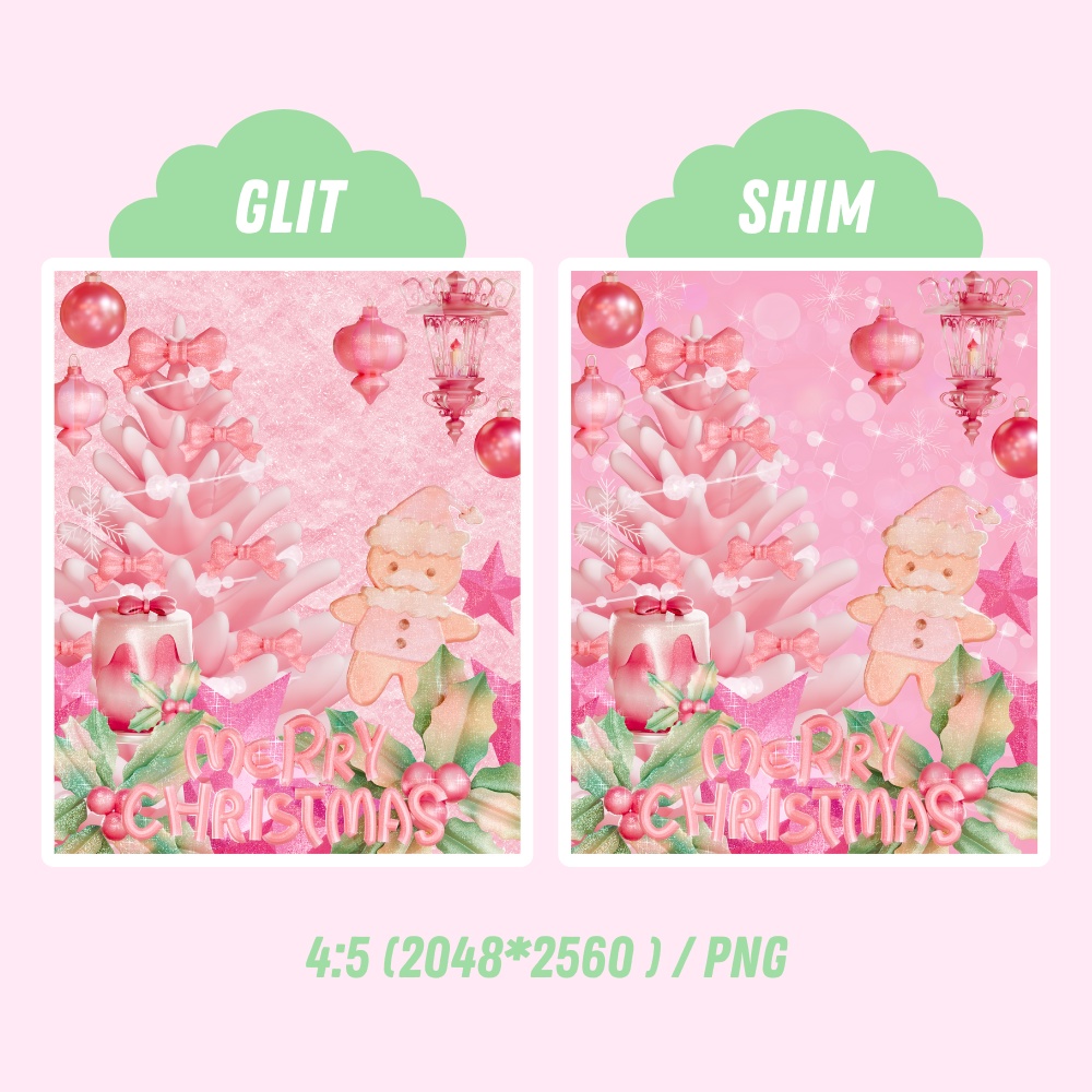 【FREE/商用可】クリスマス🎄フレーム/サムネ素材