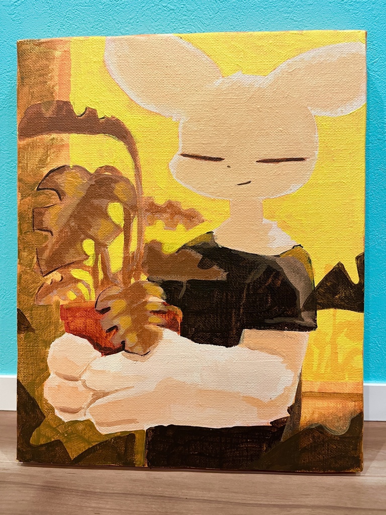 アクリル原画「モンステラ」