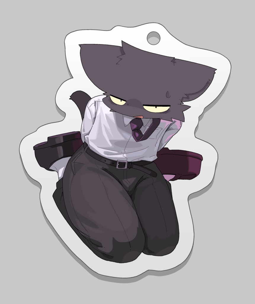 黒猫アクリルキーホルダー