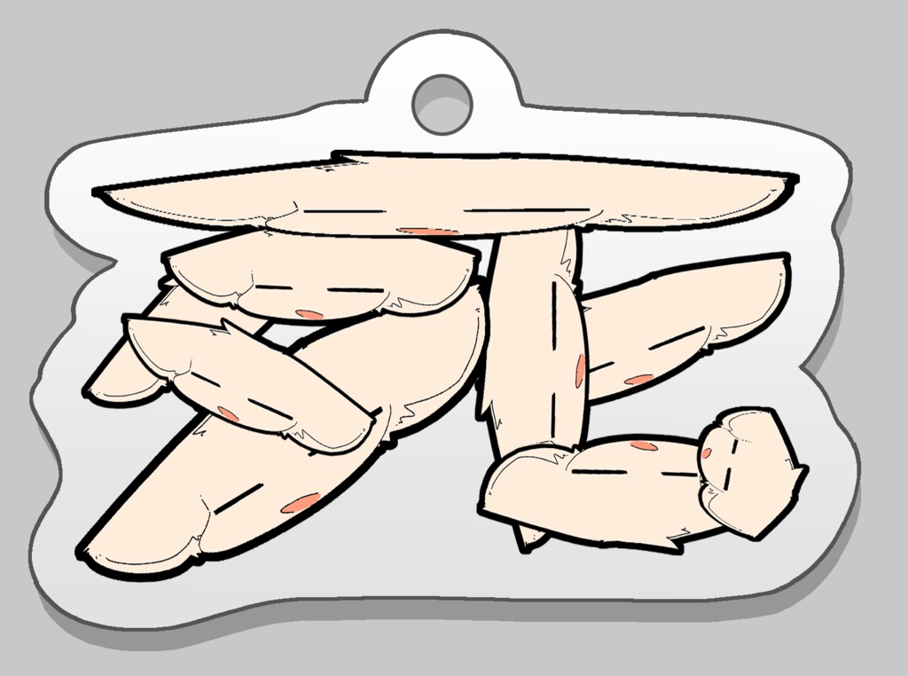 死アクリルキーホルダー