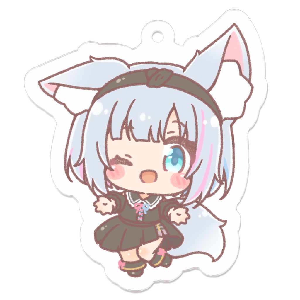 アクリルキーホルダー 黒私服