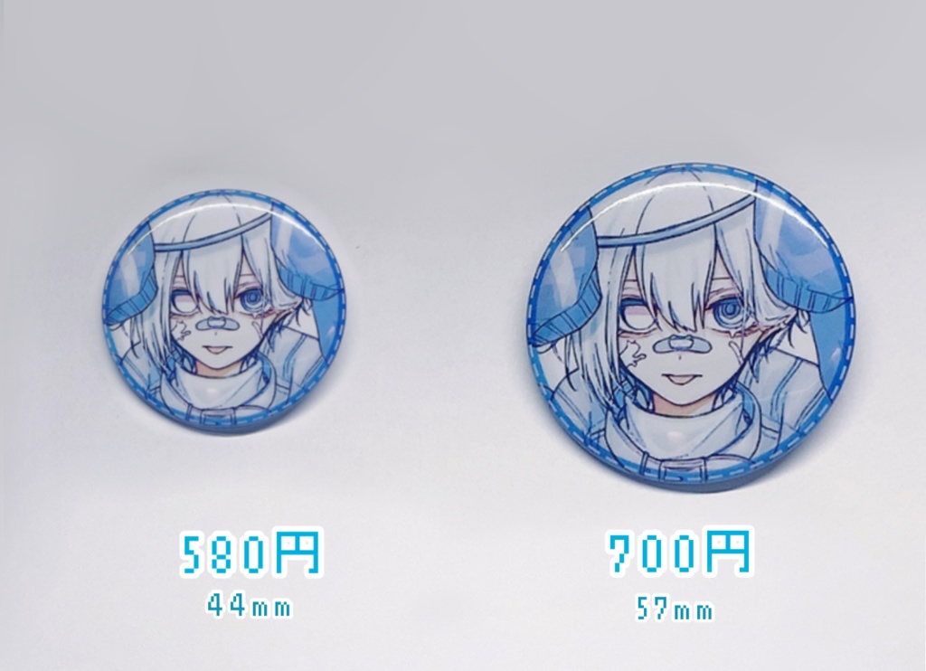 白猫いたずら缶バッチ