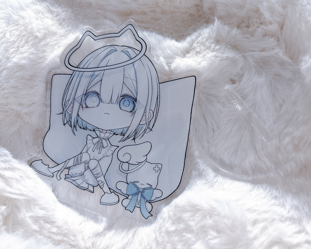 世界一かわいい白猫のアクリルスタンド