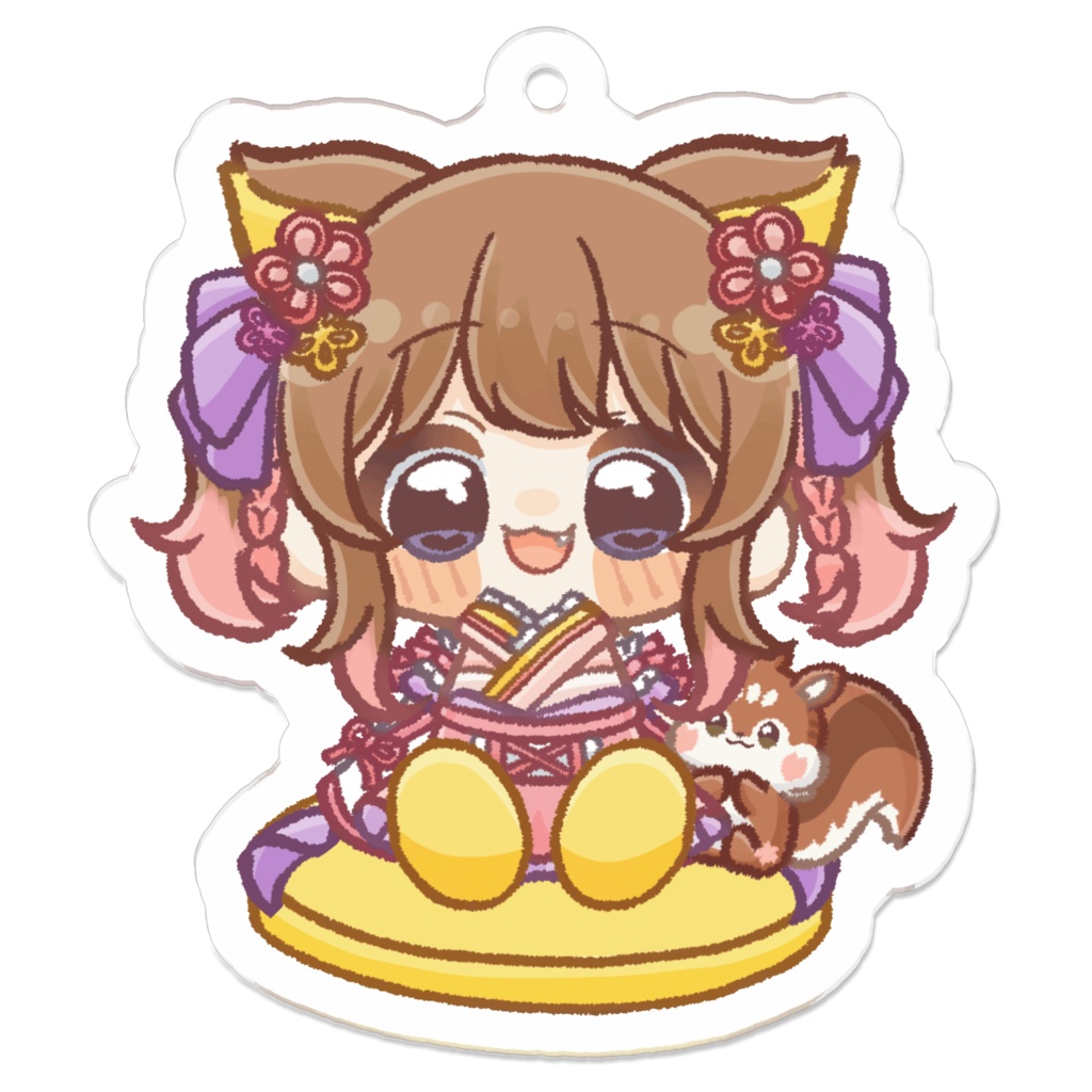 ゆらゆらみみるアクリルキーホルダー