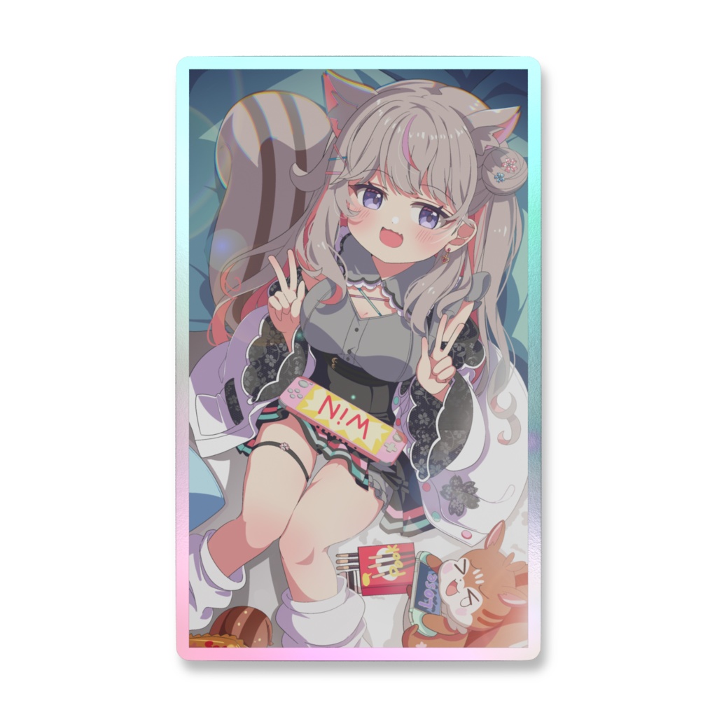 2026誕生日みみるオーロラスマホステッカー 表情4種あり