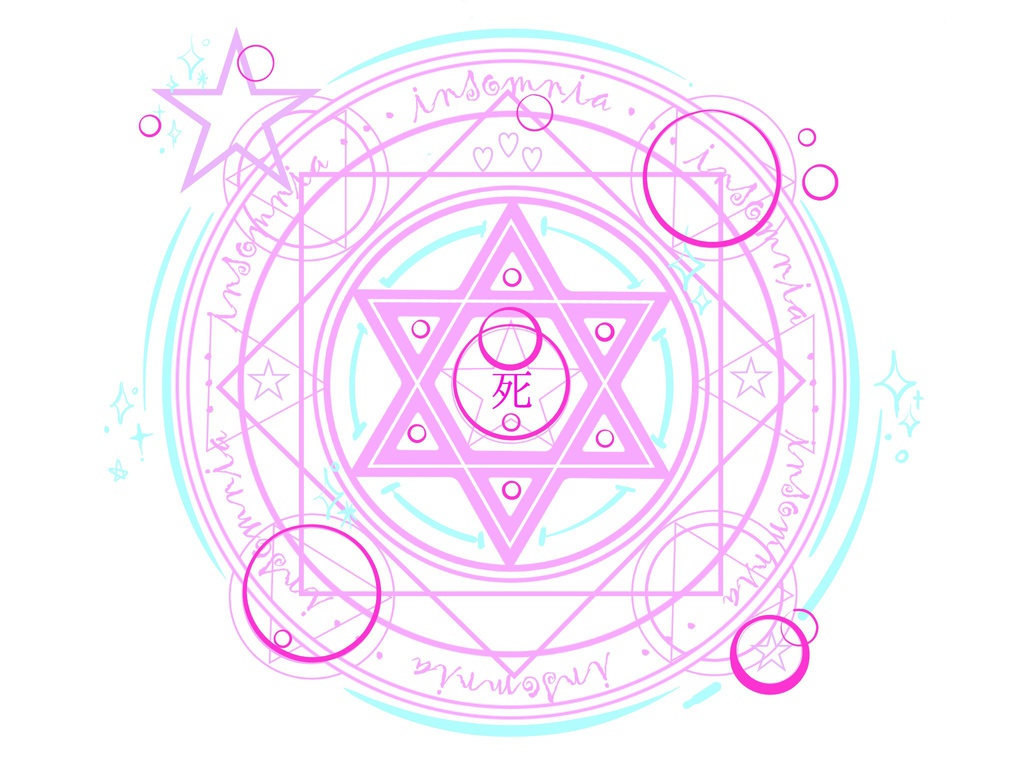 魔法陣ステッカー(白)