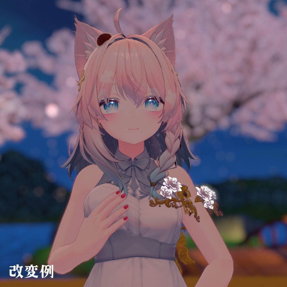 【VRC】ゴシックな薔薇の浮遊アクセサリー