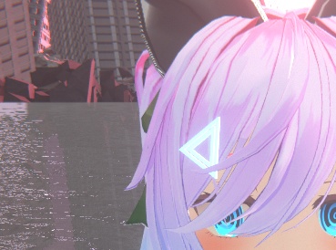 【無料】【VRChat想定】三角形の髪飾り