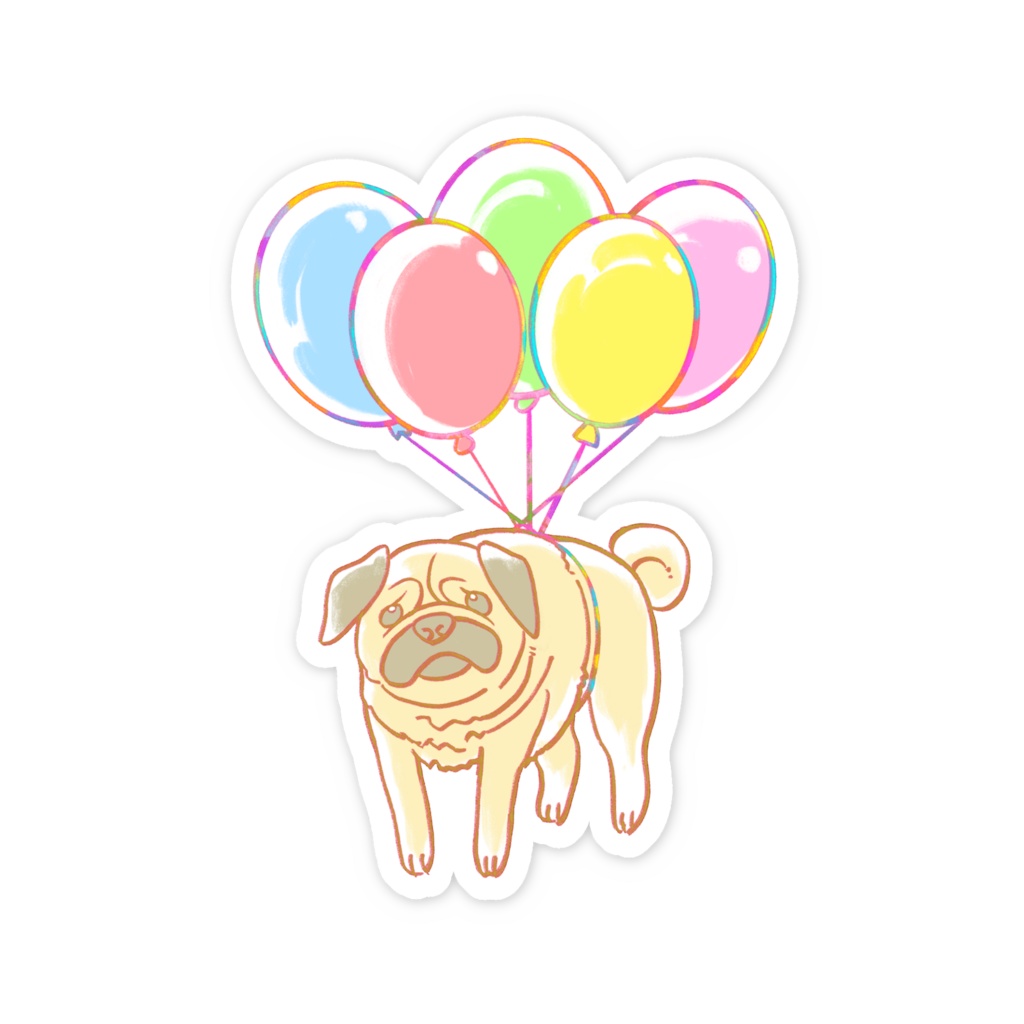 パグのむきりょくステッカー