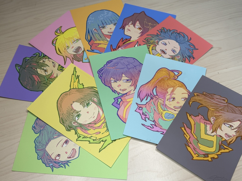 数字の擬人化【数のこ】ポストカードセット+特典の11枚組