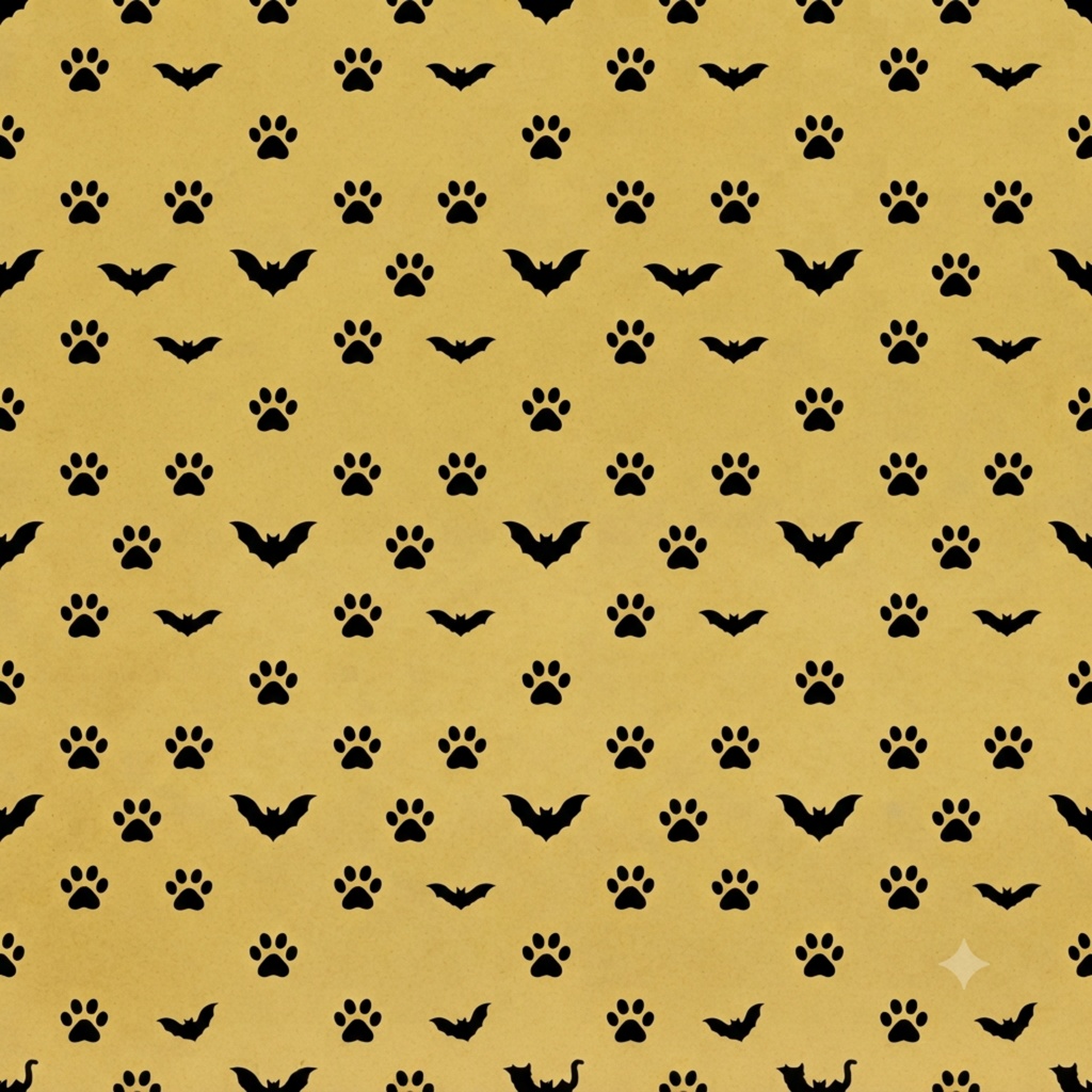 猫柄ハロウィン デジタルペーパー10点セット(5柄×2サイズ)
