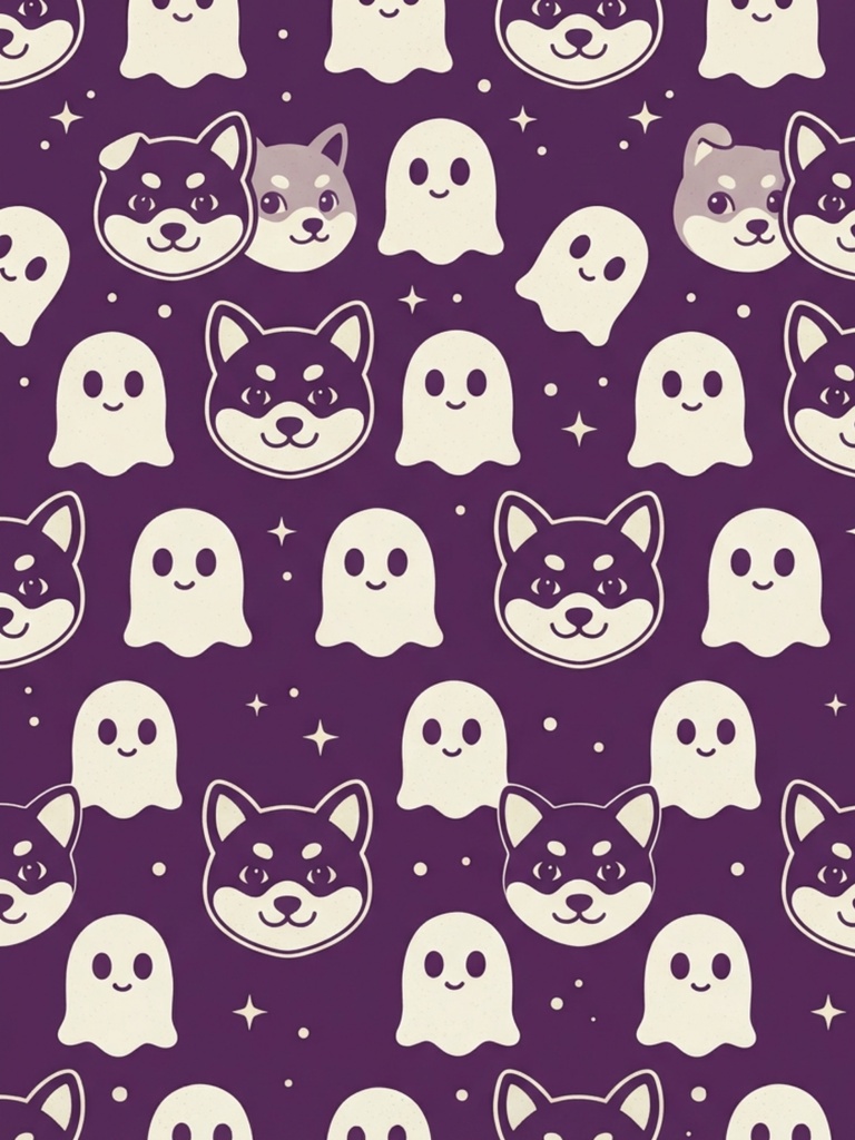 犬柄ハロウィン デジタルペーパー10点セット(5柄×2サイズ)