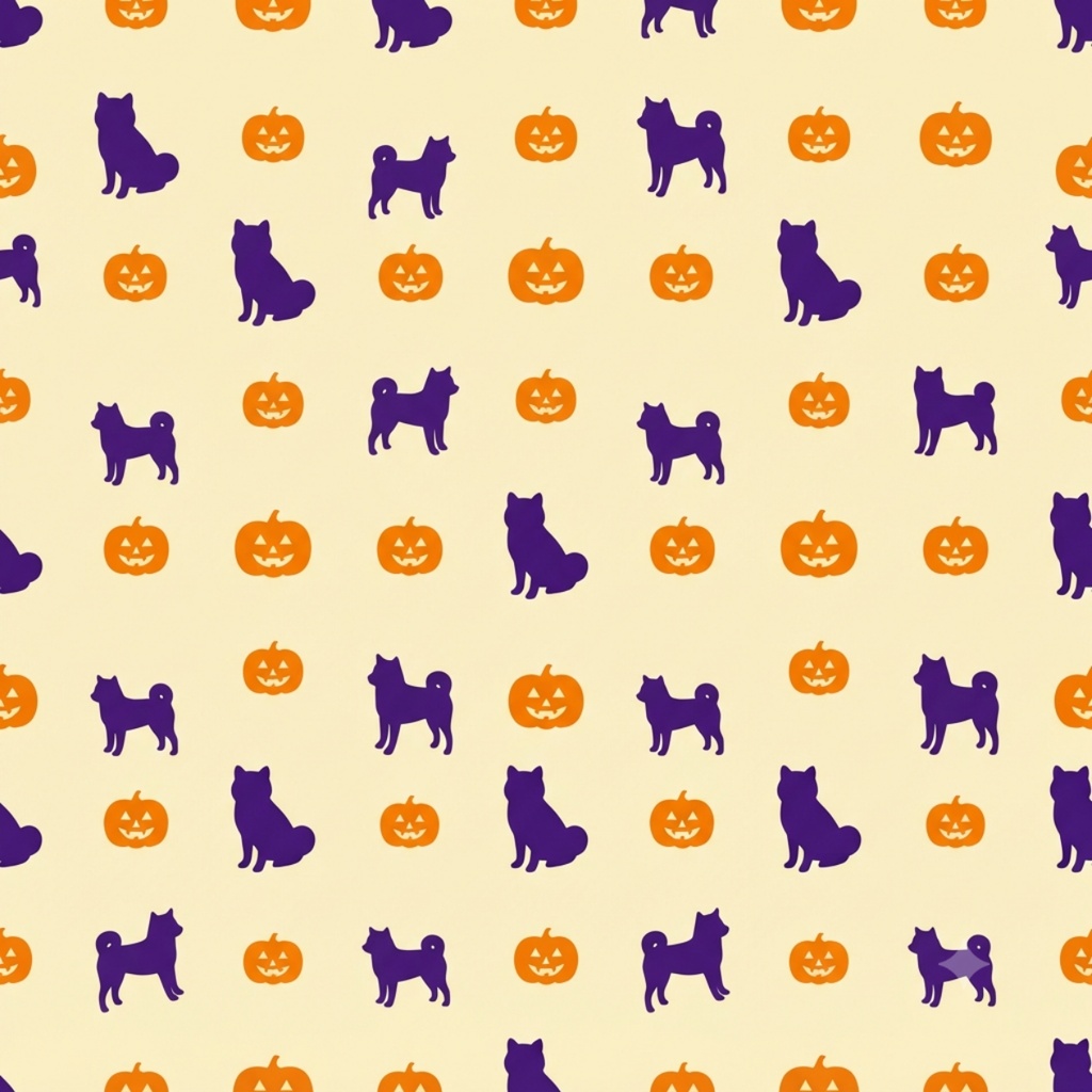 犬柄ハロウィン デジタルペーパー10点セット(5柄×2サイズ)