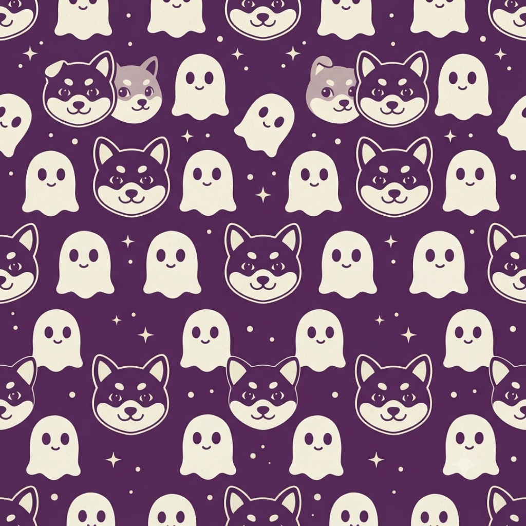 犬柄ハロウィン デジタルペーパー10点セット(5柄×2サイズ)