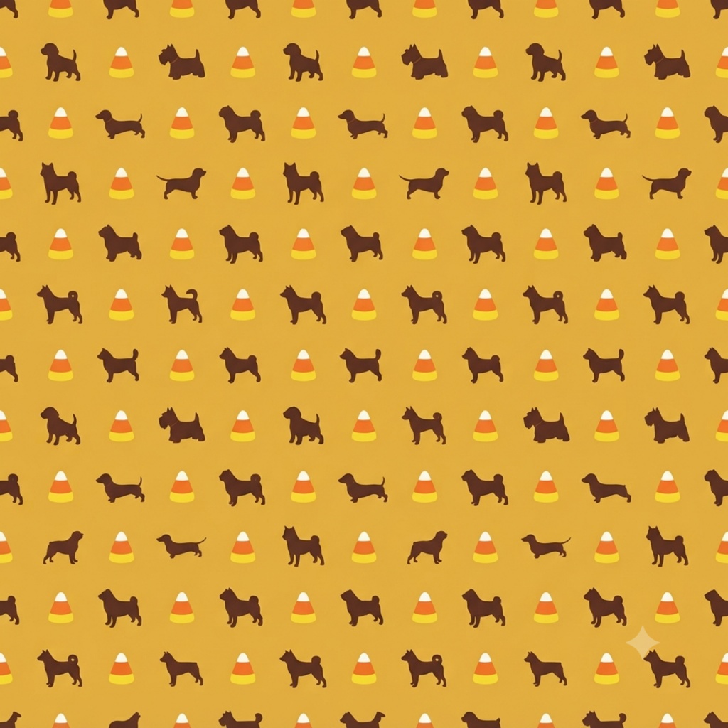 犬柄ハロウィン デジタルペーパー10点セット(5柄×2サイズ)