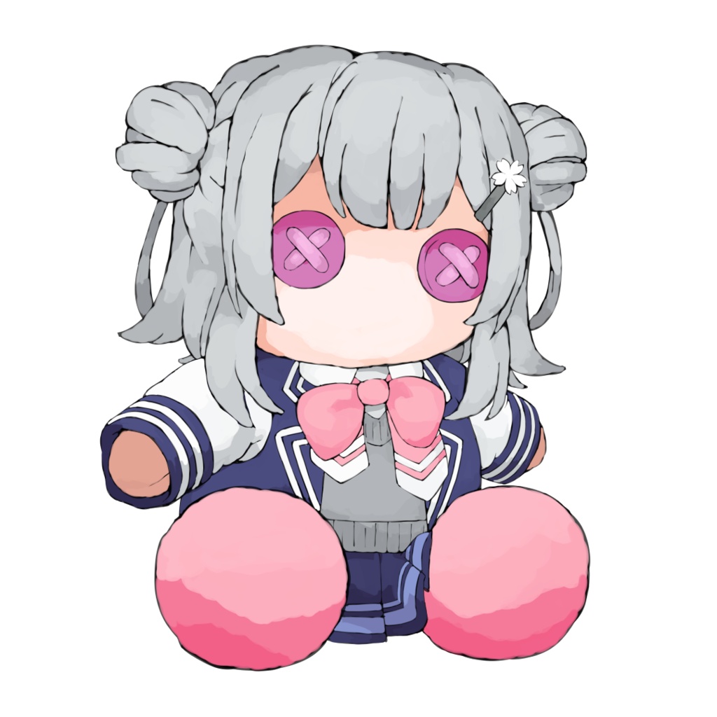 ぬいぐるみ風小春六花さん立ち絵