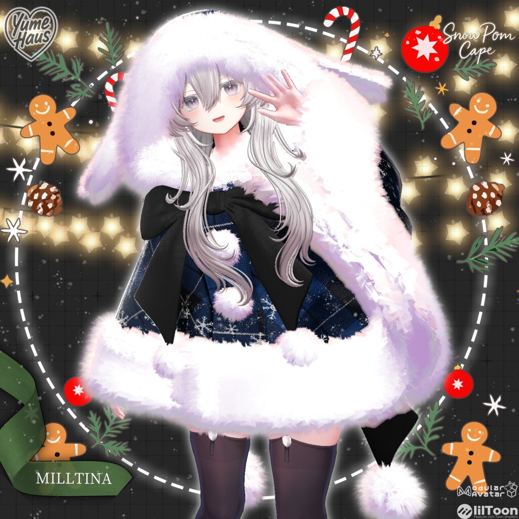 ✨Ramune Update✨【20アバター対応】☃️Snow_Pom_Cape❄️