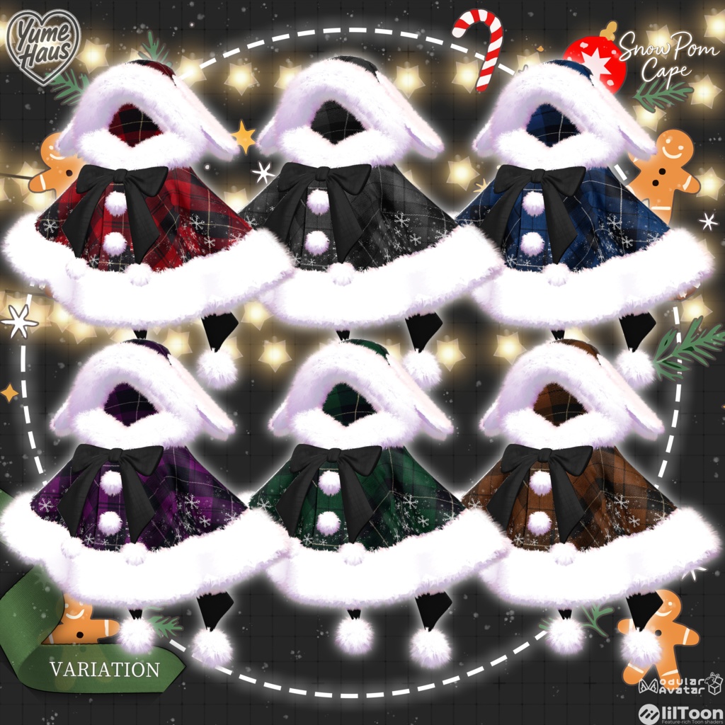 ✨Ramune Update✨【20アバター対応】☃️Snow_Pom_Cape❄️
