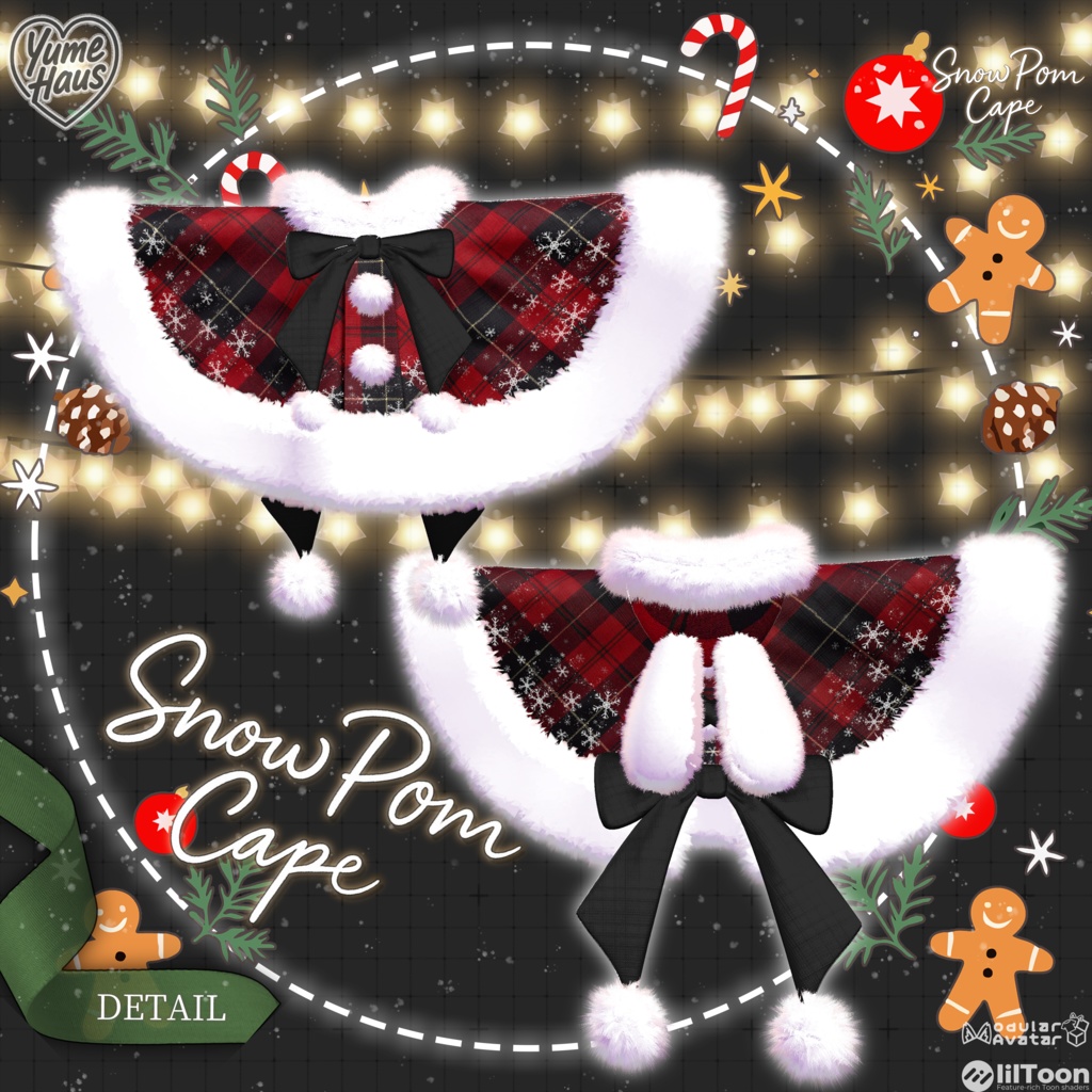 ✨Ramune Update✨【20アバター対応】☃️Snow_Pom_Cape❄️