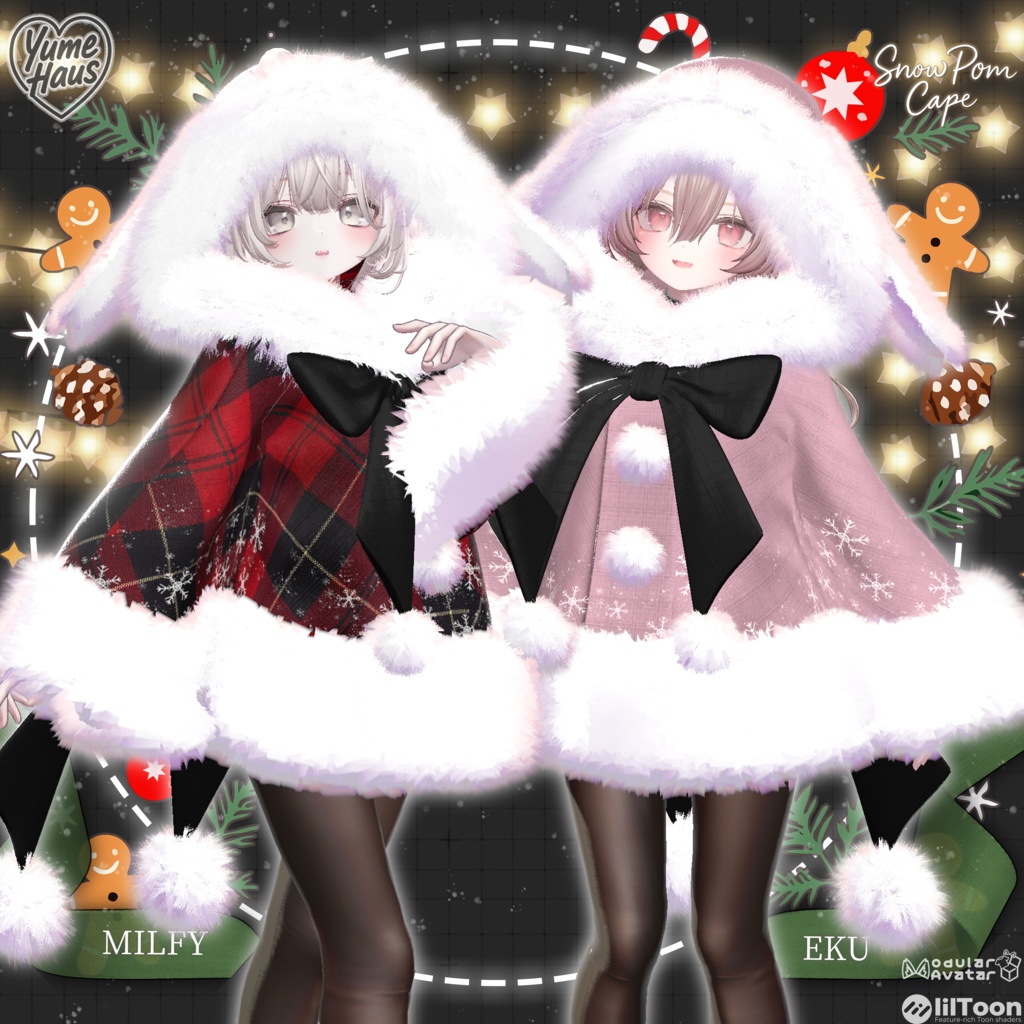 ✨Ramune Update✨【20アバター対応】☃️Snow_Pom_Cape❄️