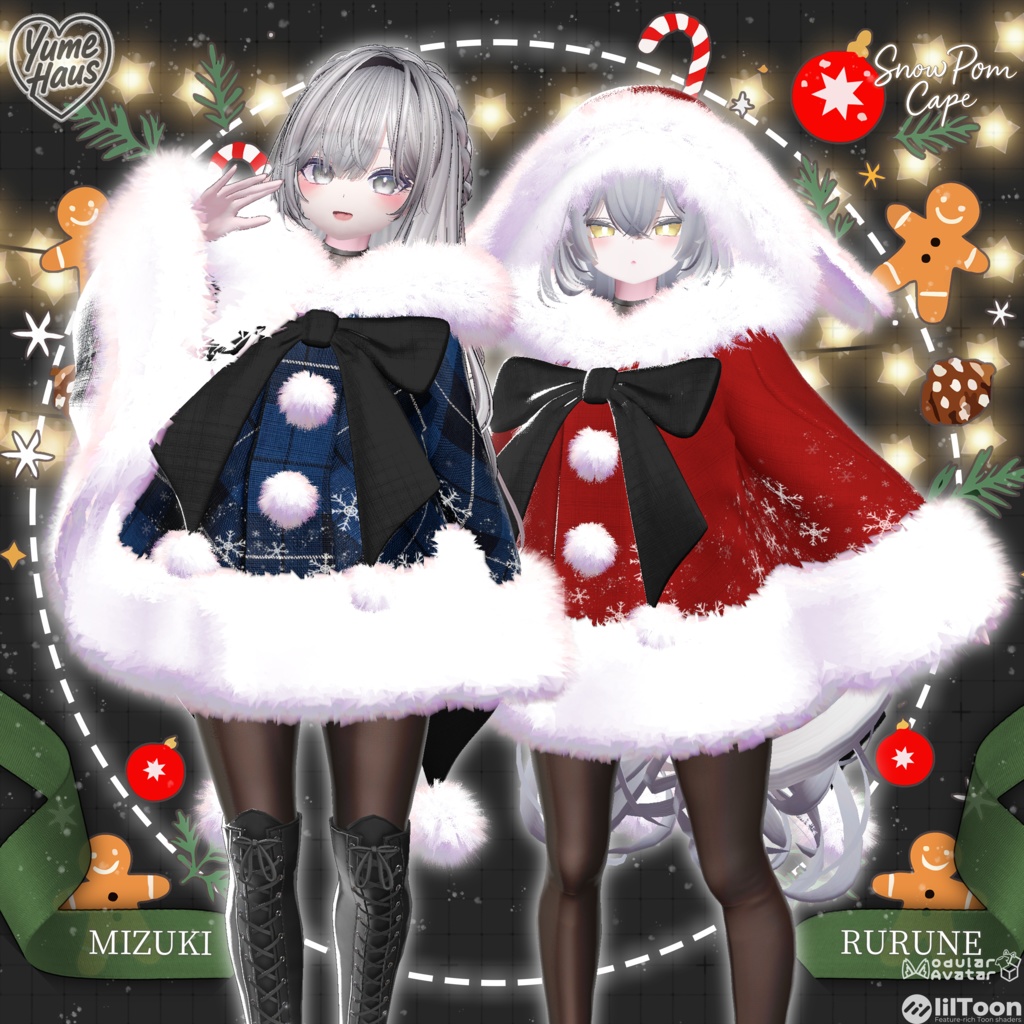 ✨Ramune Update✨【20アバター対応】☃️Snow_Pom_Cape❄️