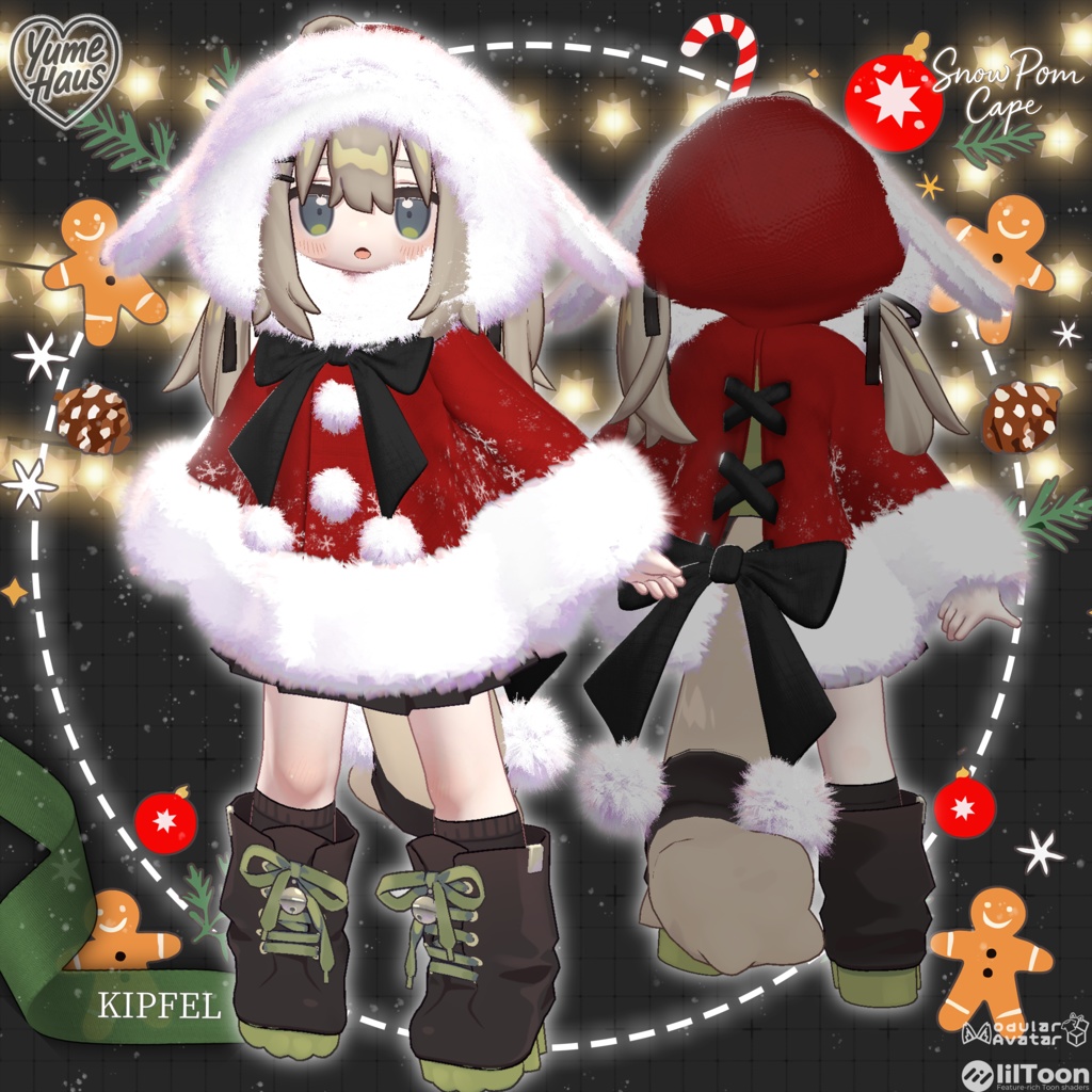 ✨Ramune Update✨【20アバター対応】☃️Snow_Pom_Cape❄️