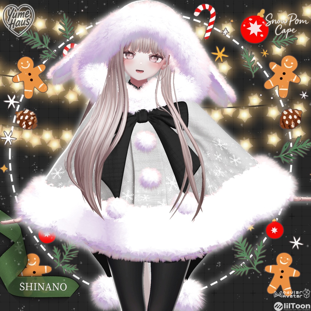 ✨Ramune Update✨【20アバター対応】☃️Snow_Pom_Cape❄️
