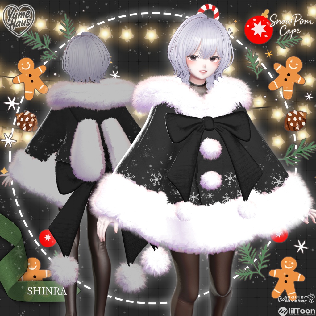 ✨Ramune Update✨【20アバター対応】☃️Snow_Pom_Cape❄️