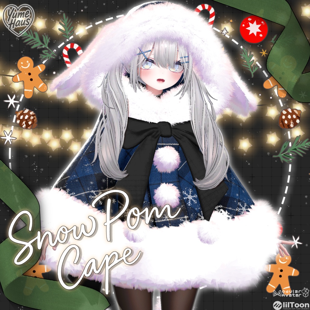✨Ramune Update✨【20アバター対応】☃️Snow_Pom_Cape❄️