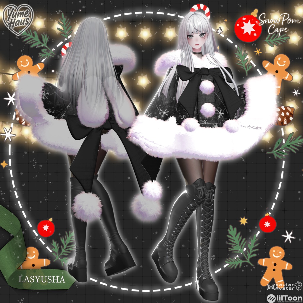 ✨Ramune Update✨【20アバター対応】☃️Snow_Pom_Cape❄️