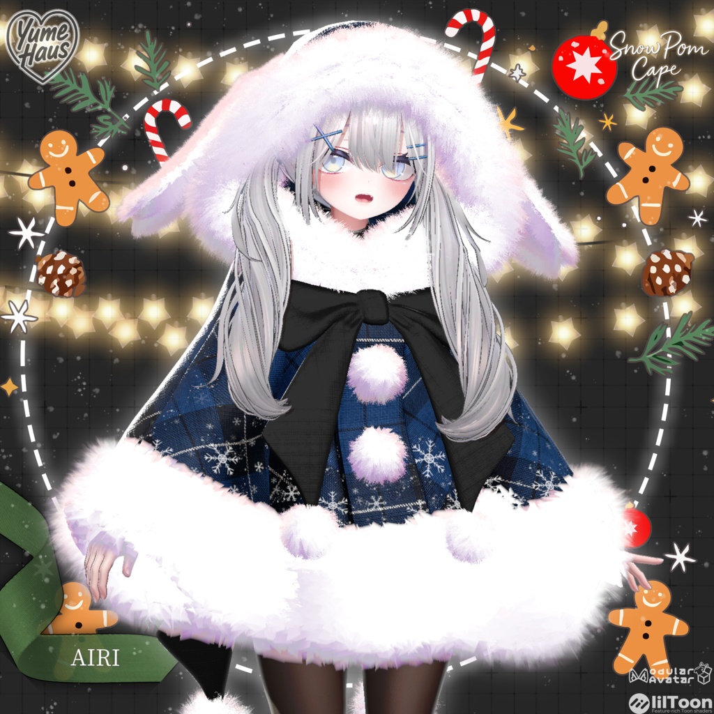 ✨Ramune Update✨【20アバター対応】☃️Snow_Pom_Cape❄️
