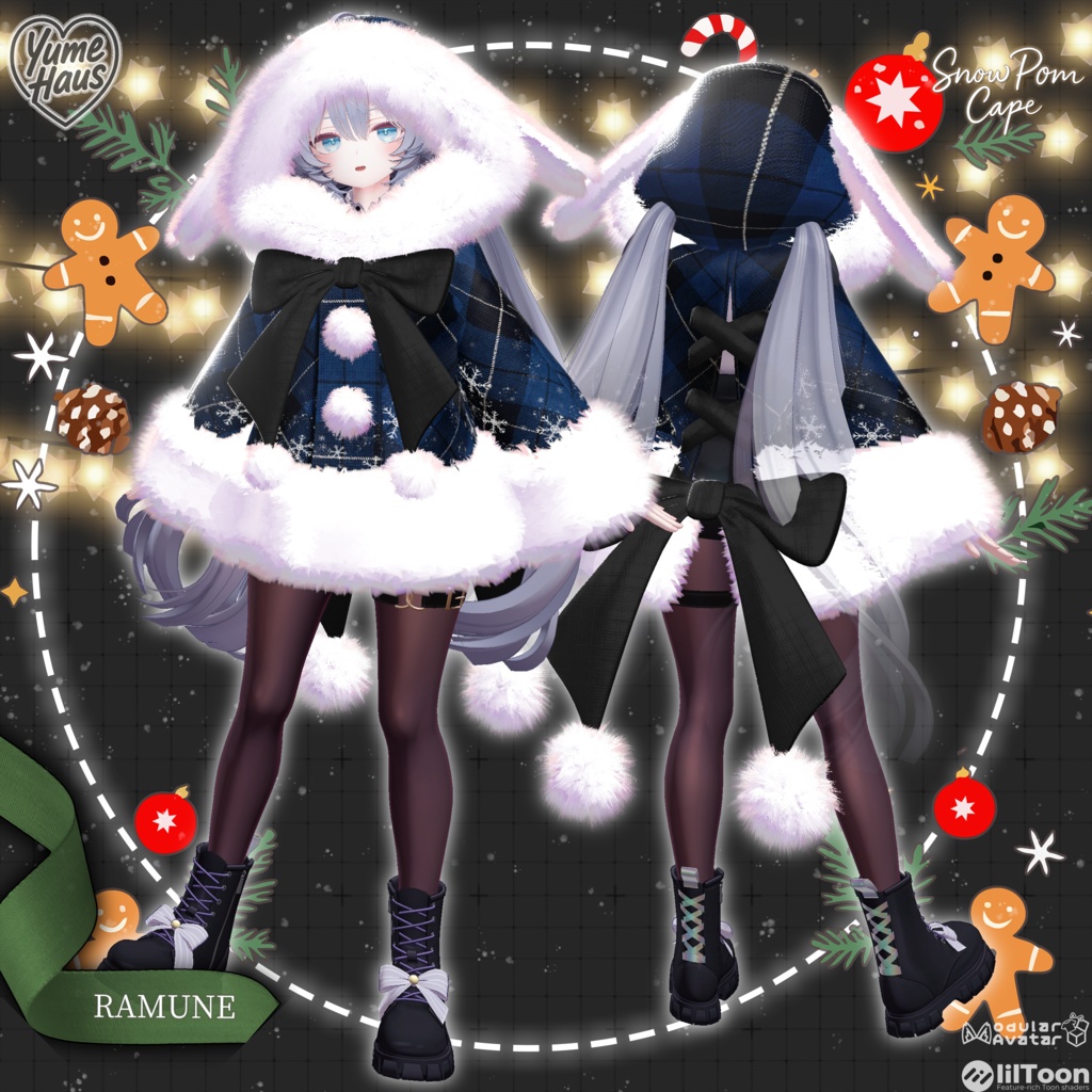 ✨Ramune Update✨【20アバター対応】☃️Snow_Pom_Cape❄️